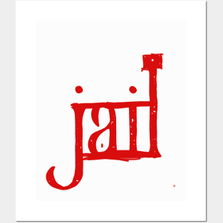 Jail typographic Design Posters and Art